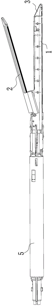 Nail head component and endoscopic surgery suturing and cutting device