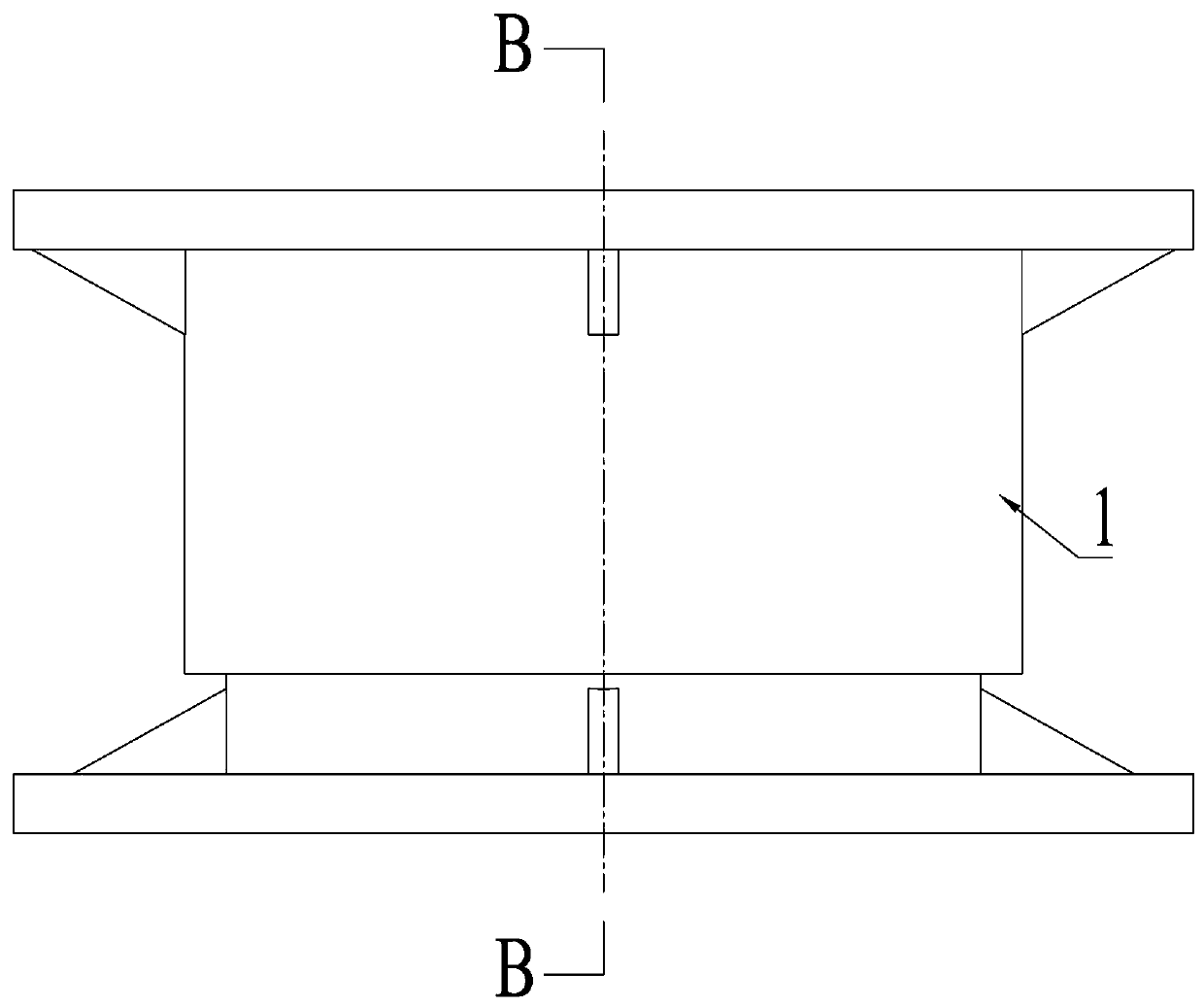 Hydraulic active control vibration absorbing support for railway emergency repair steel truss girder