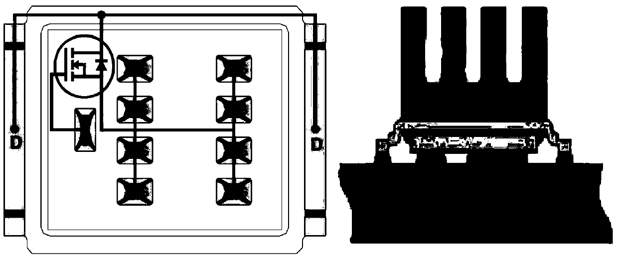 Press fitting structure applied to pressure welding type MOSFETs