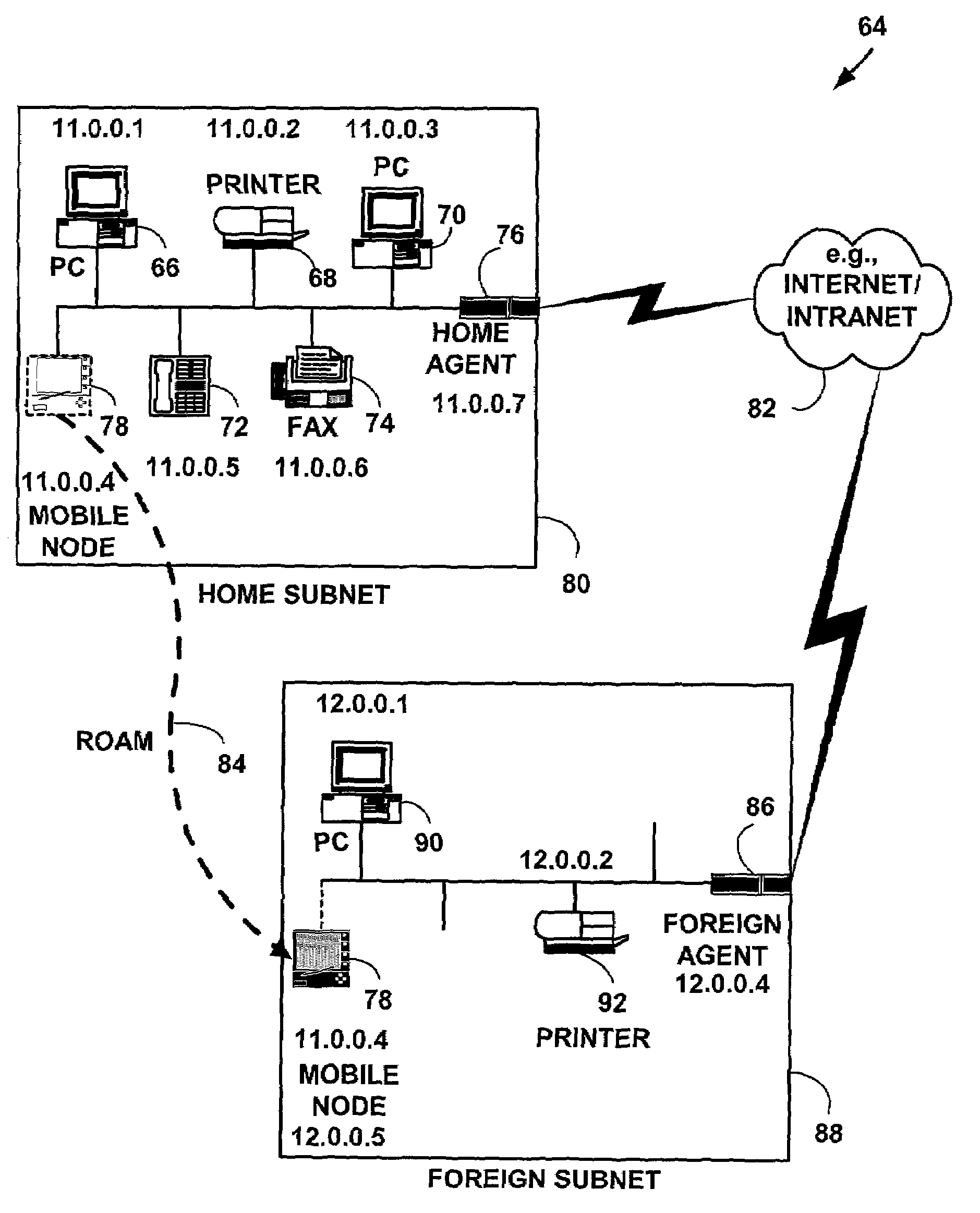 Method and system for re-direction and handoff for pre-paid mobile services in third generation networks