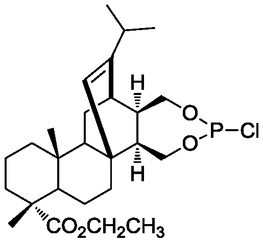 A kind of abietyl phosphine derivatization reagent maleopimaric acid monoethyl phosphoryl chloride for nuclear magnetic resonance chirality detection and preparation method thereof