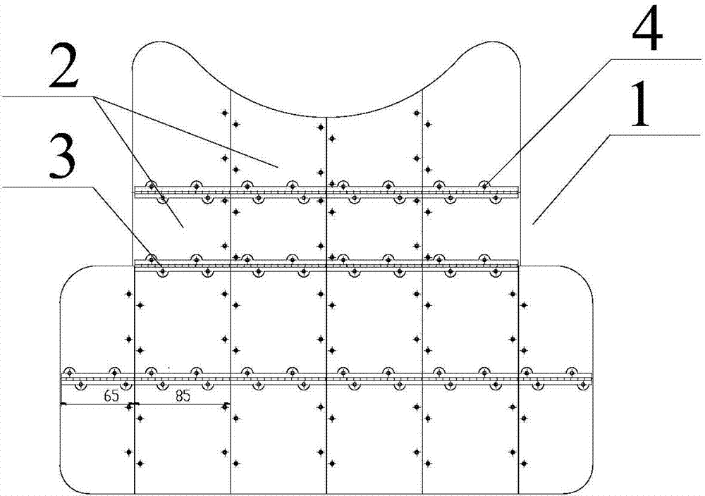 Stab-resistant body armor based on carbon fiber plate splicing block