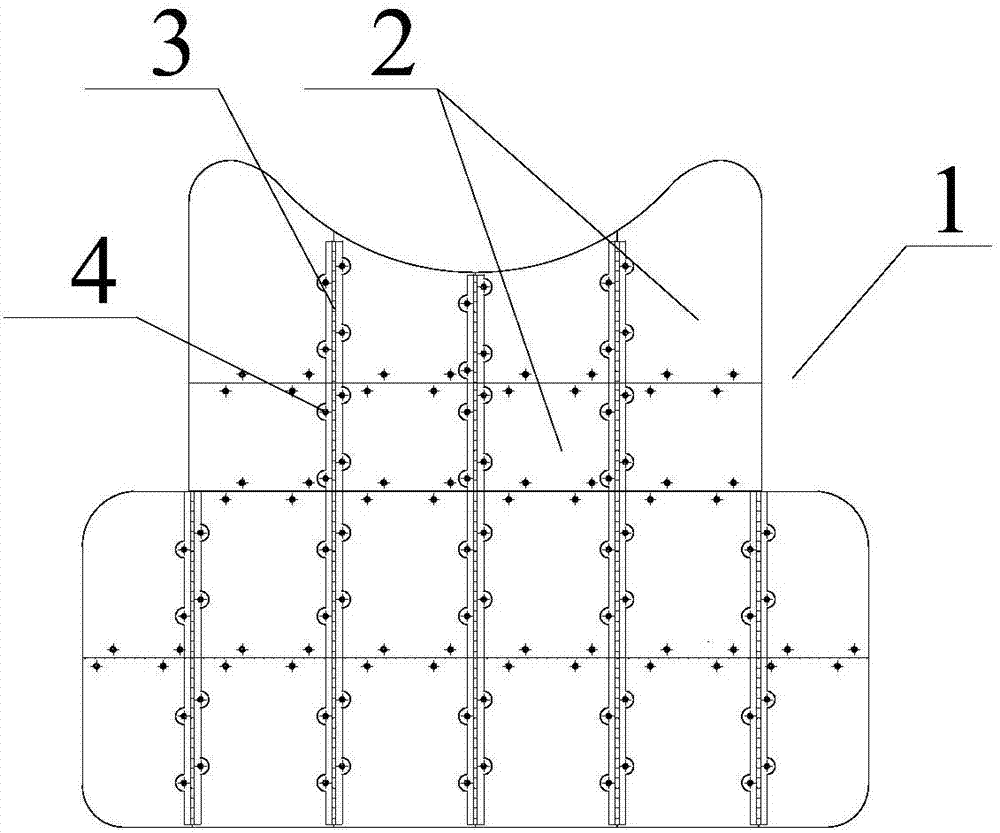 Stab-resistant body armor based on carbon fiber plate splicing block