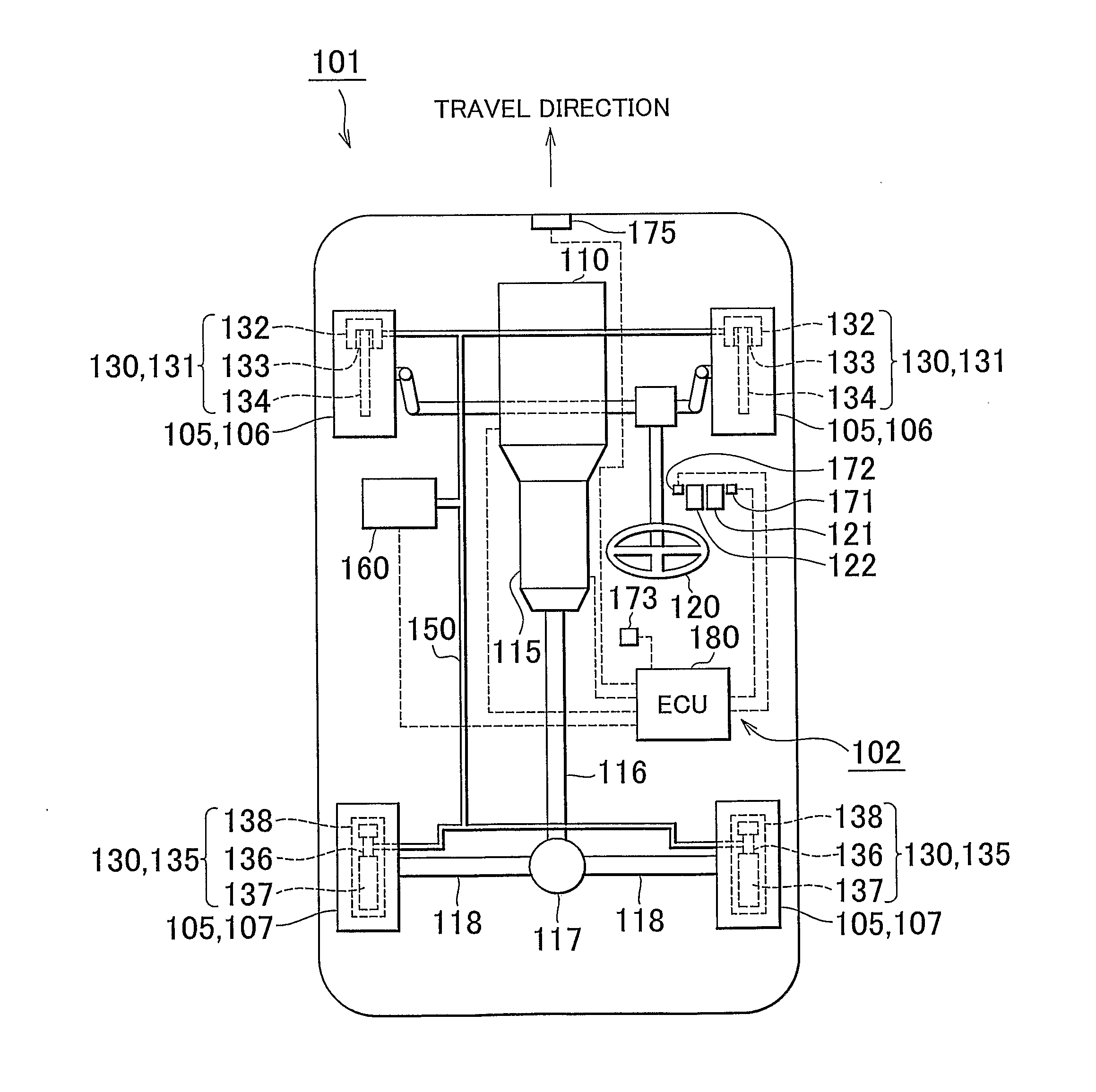 Automatic vehicle braking system and method