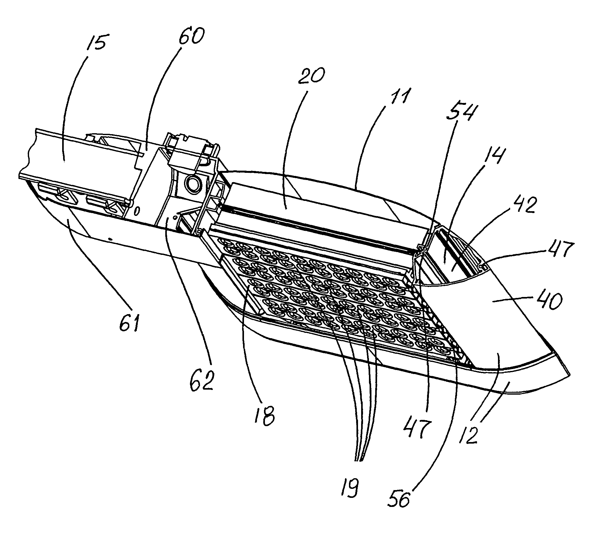 LED light fixture with uninterruptible power supply