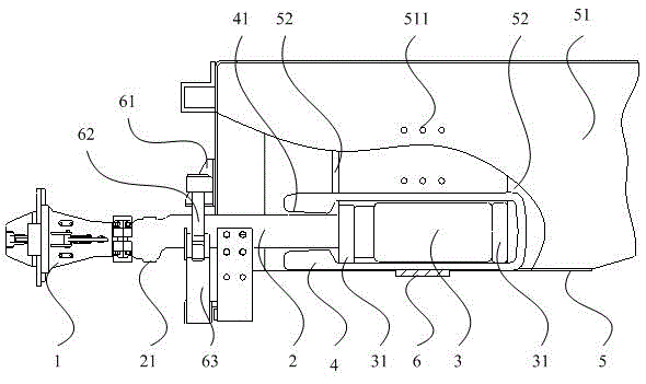 Car coupler for rail returning vehicle and rail returning vehicle