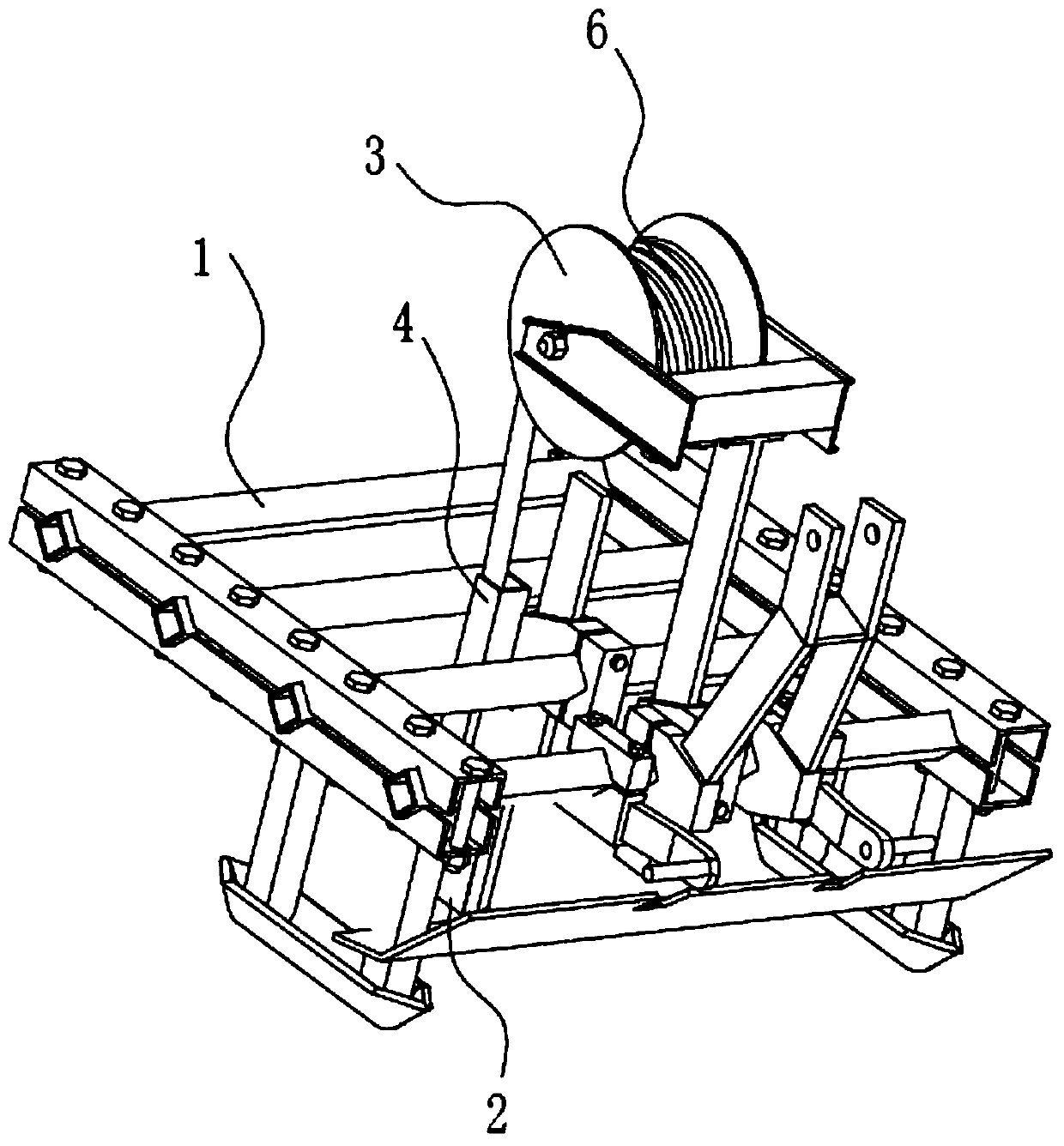 Drip irrigation pipe laying device allowing drip irrigation pipes to be set underground