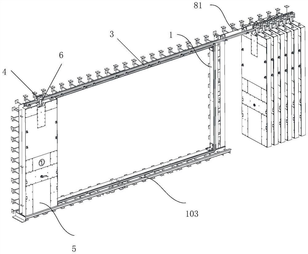 Sliding rail push-pull folding type protective airtight door