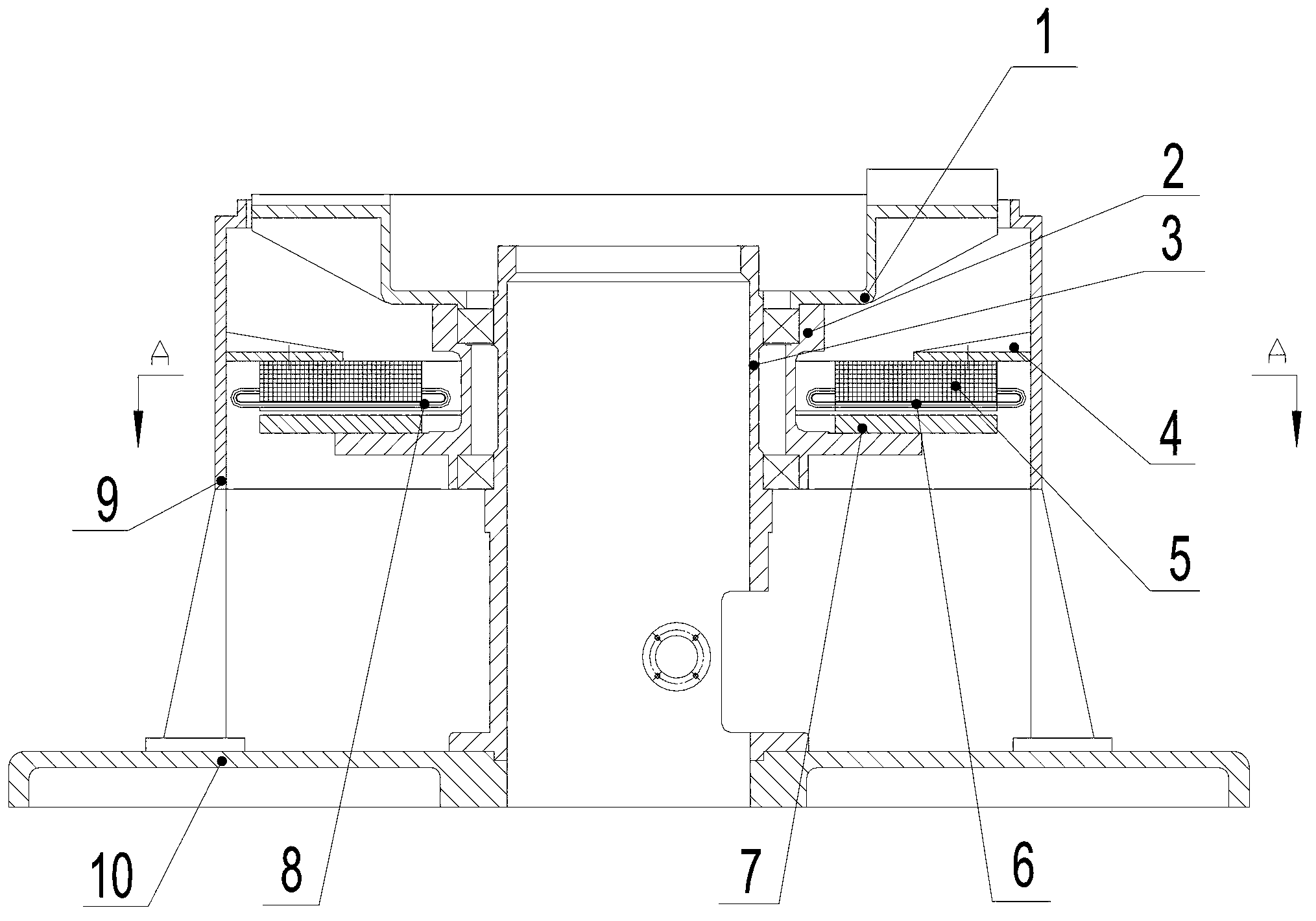 Non-contact circular weaving machine directly driven through electromagnetism