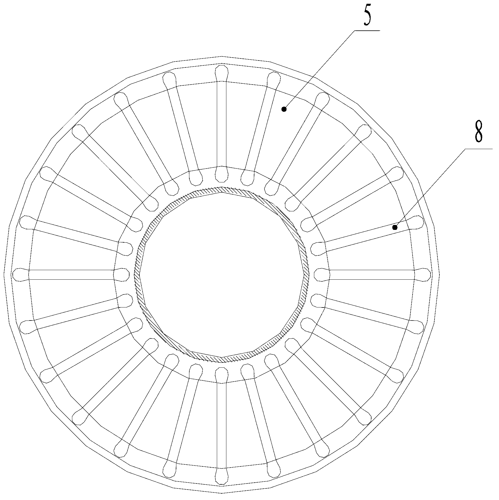 Non-contact circular weaving machine directly driven through electromagnetism