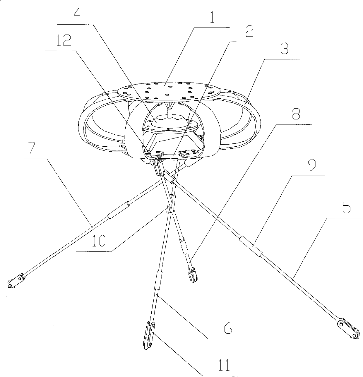 A multi-plane collimated energy-dissipating shock absorber