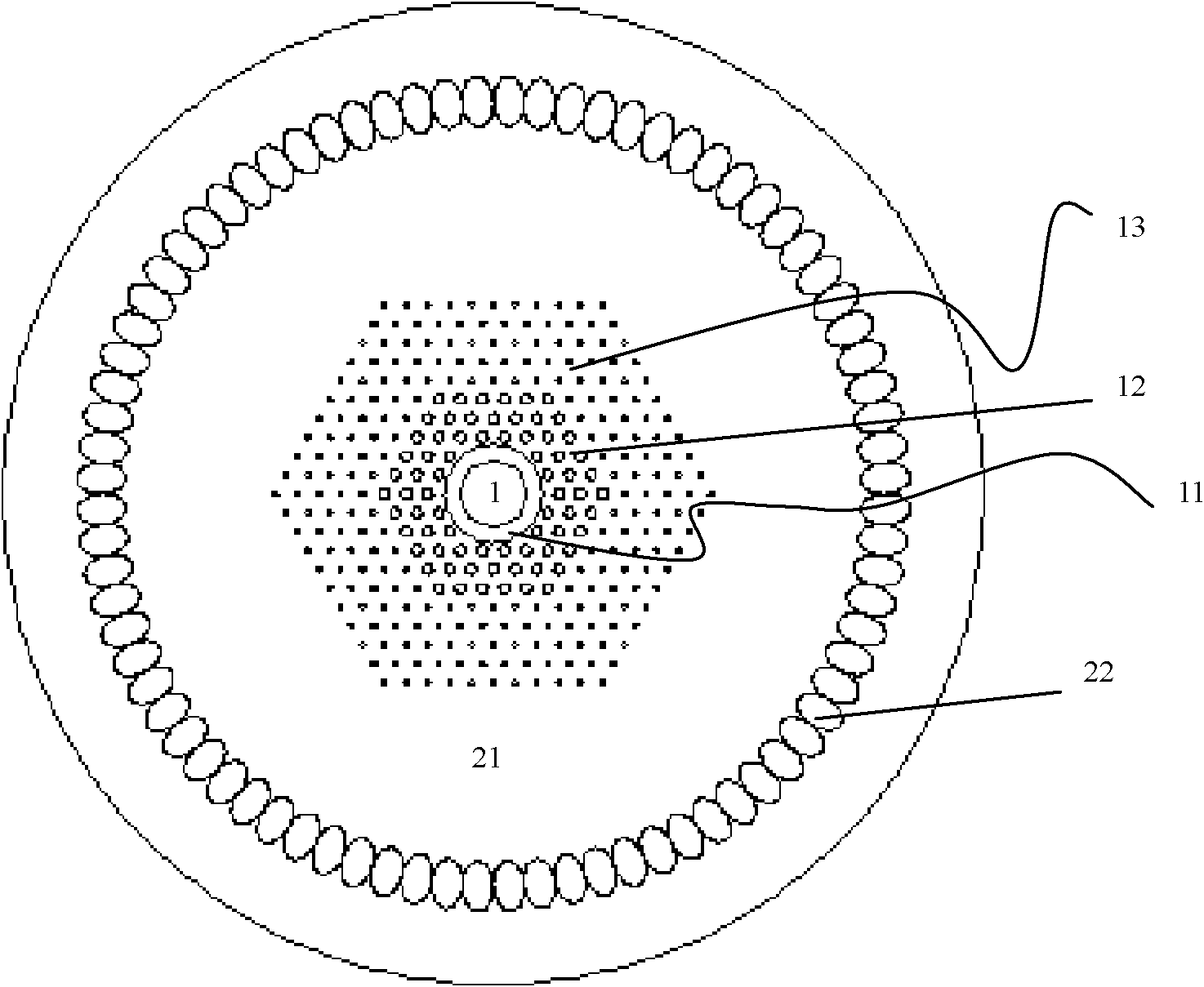 Large-mode-area active optical fiber and preparation method thereof