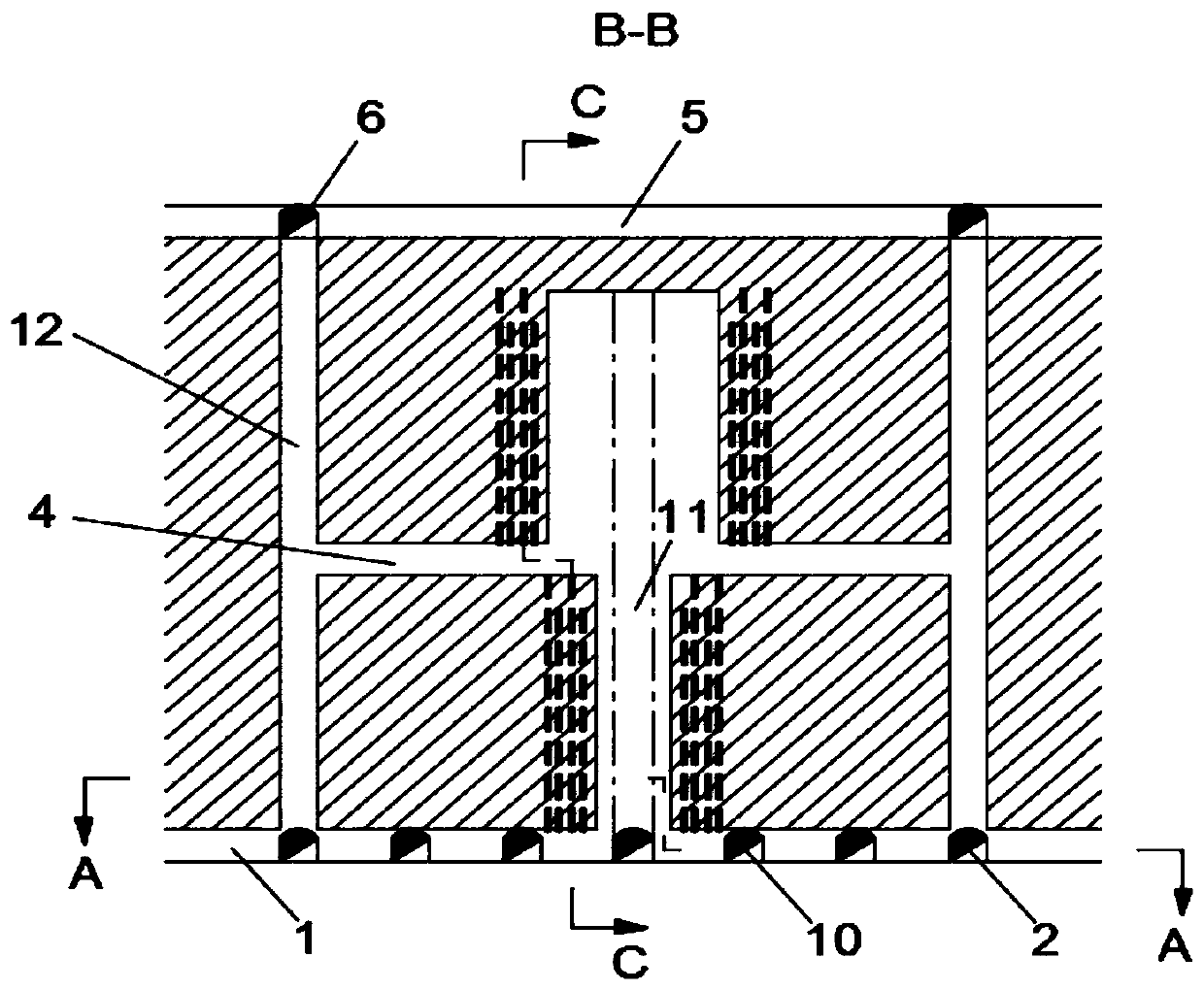 Medium deep hole presplitting blasting mining method of steeply inclined thin-to-ultrathin-lode ore body