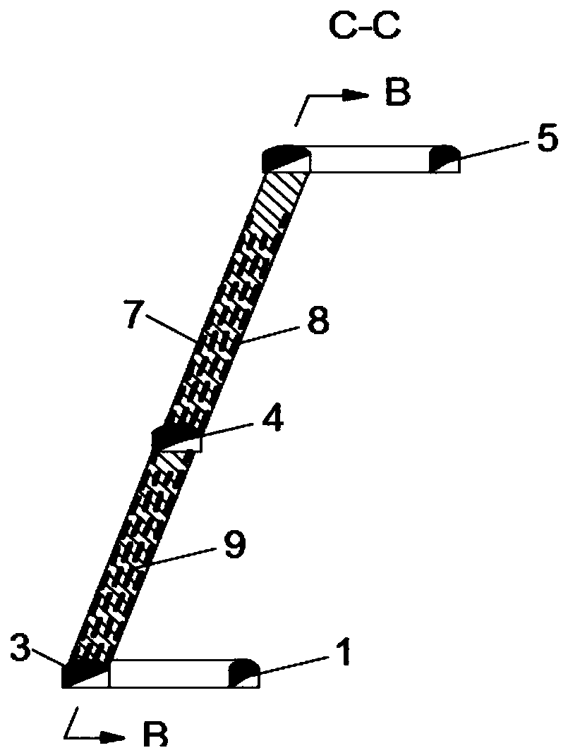 Medium deep hole presplitting blasting mining method of steeply inclined thin-to-ultrathin-lode ore body