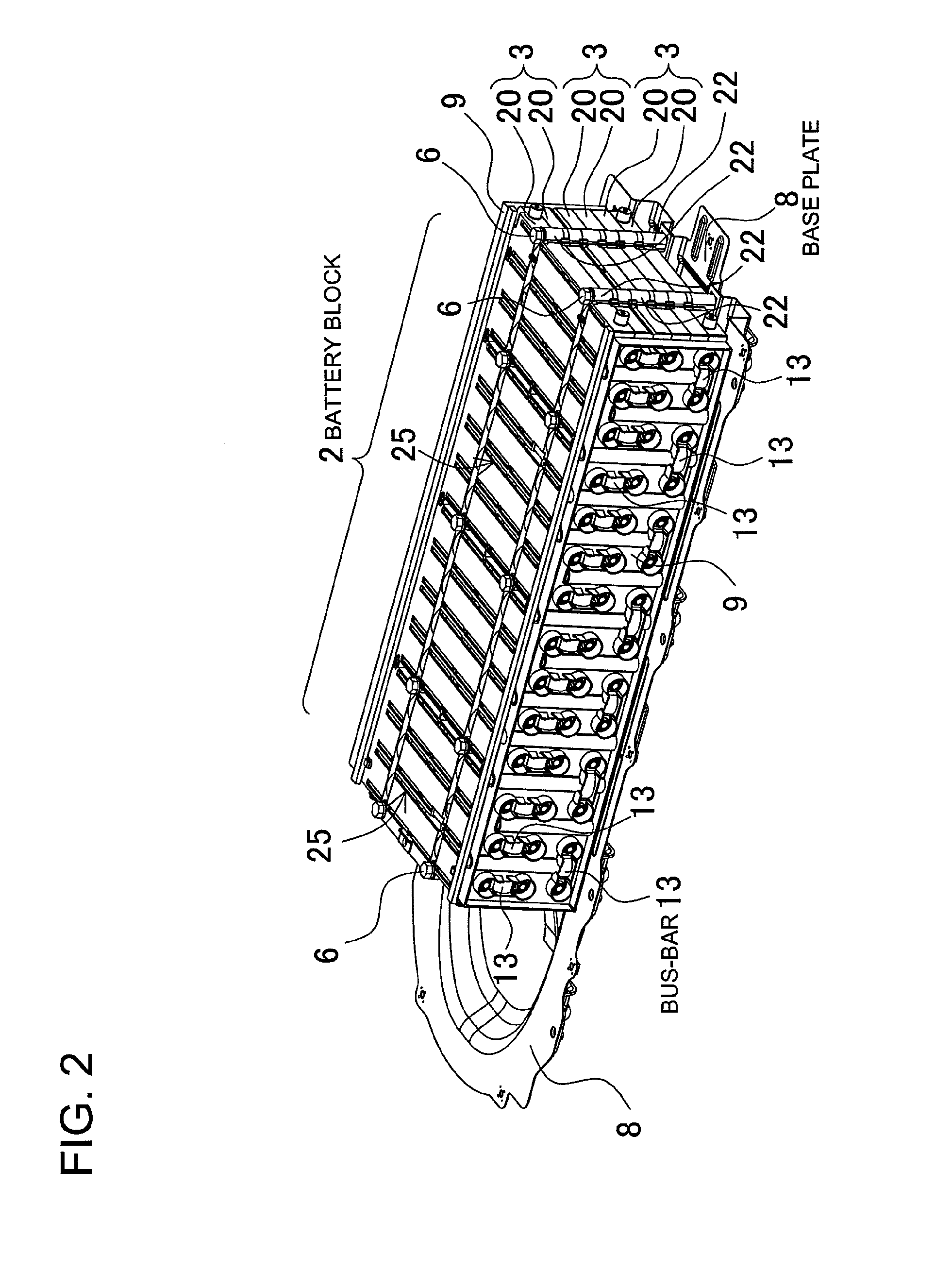 Battery system with battery holders