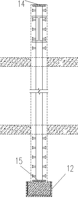 Method for designing and constructing prestressed section steel reinforced shear wall