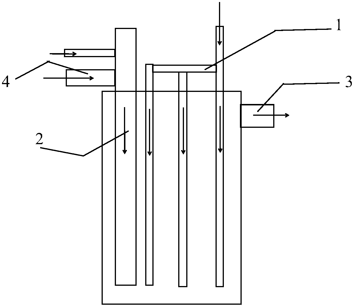 Improving method for stirring practicability of rear reaction tank of first brine system