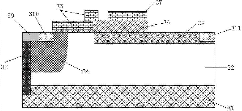 Radio frequency horizontal double-diffusion-field effect transistor and manufacturing method thereof