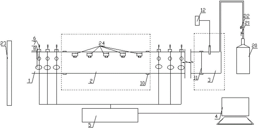 Experimental system of coal mine gas explosion blocking device