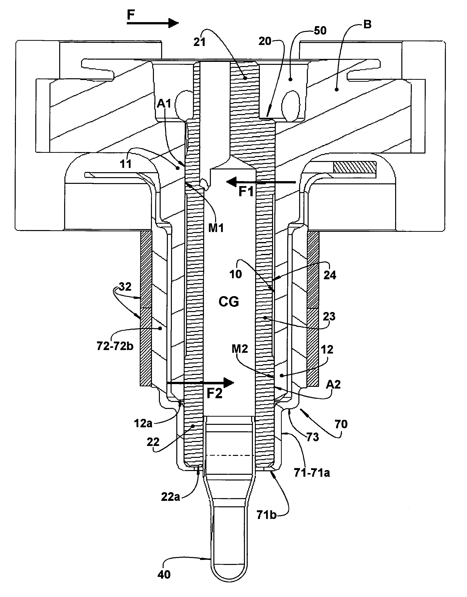 Mounting arrangement for an eccentric shaft in a refrigeration compressor