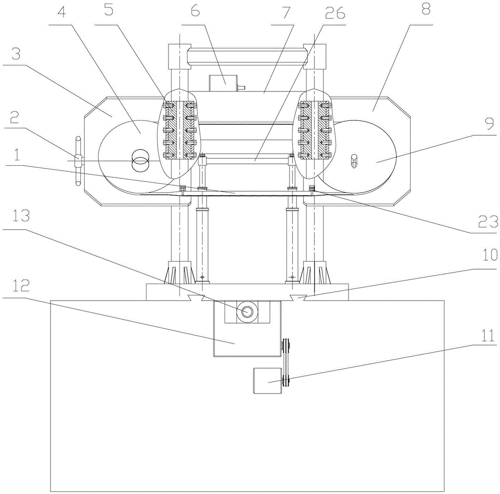 Special sawing machine for large members