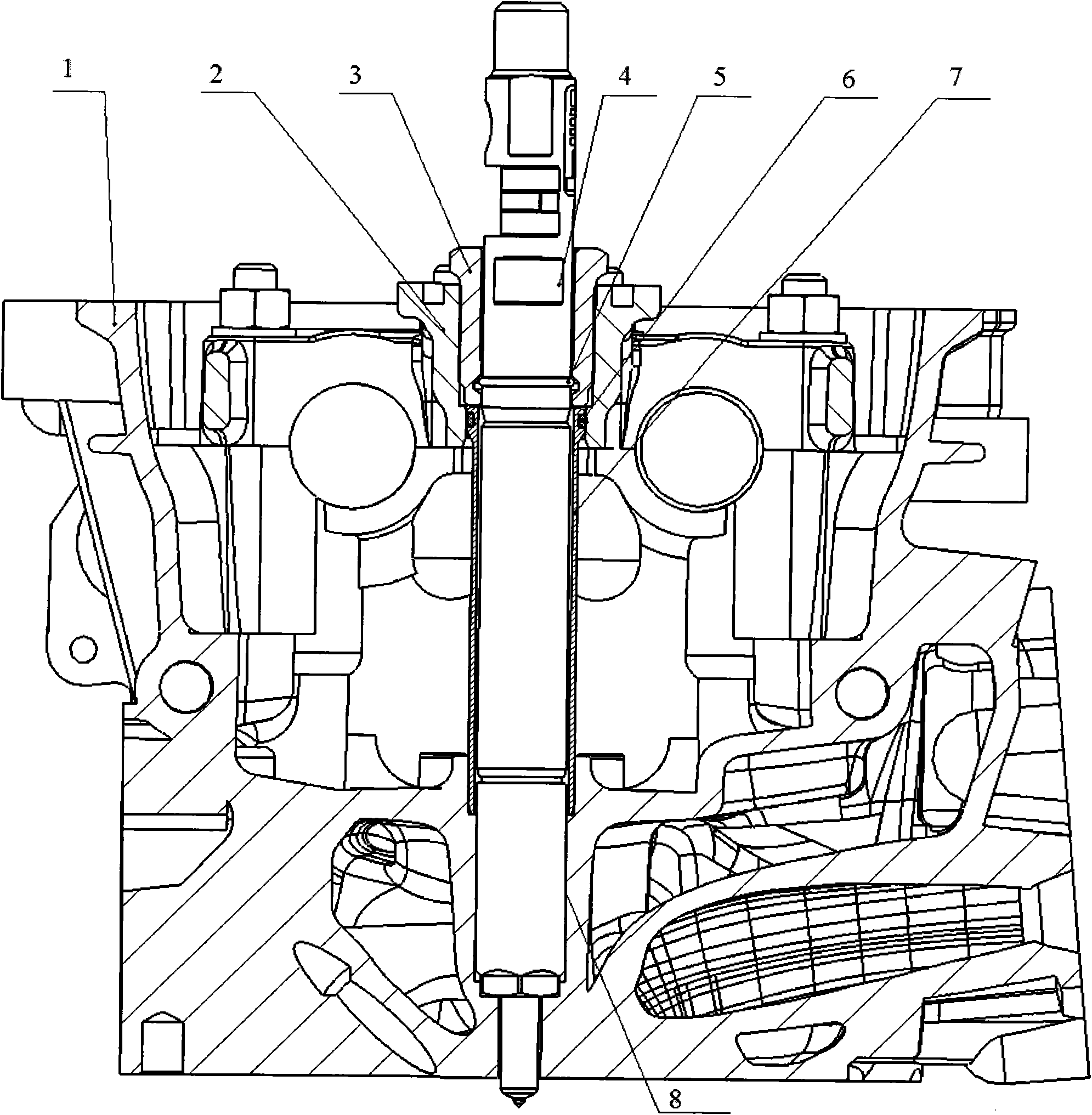 Fuel injector tightening structure