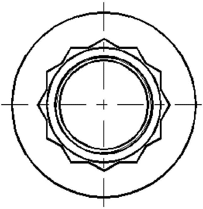 Self-locking nut for oblique plane installation