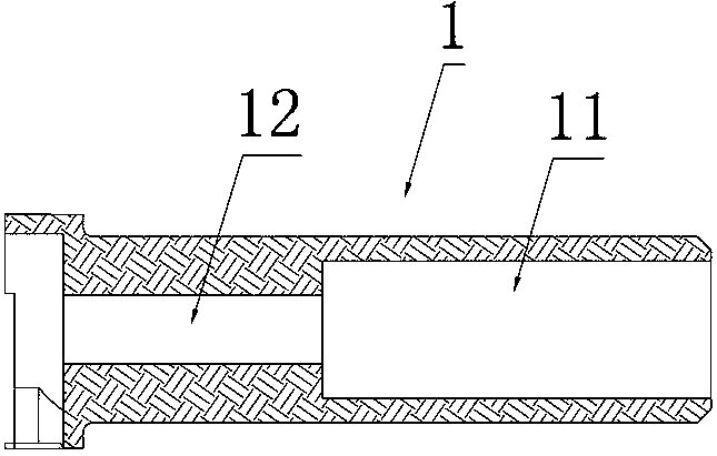 High frequency head-used rubber core assembling structure