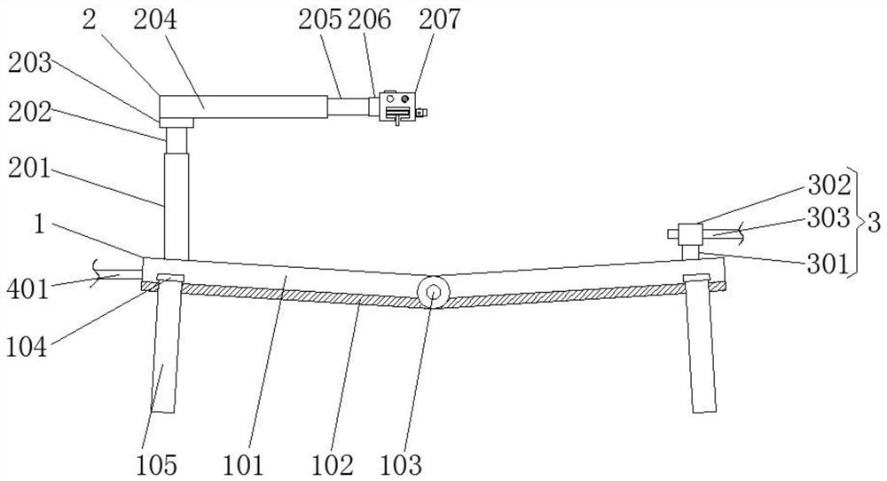 Tongue depressing device for stomatology department examination