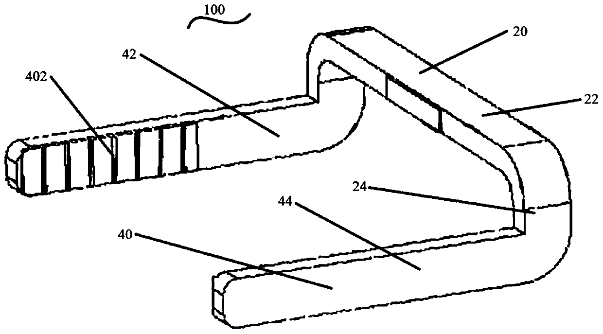 Fastener, support frame with fastener and display