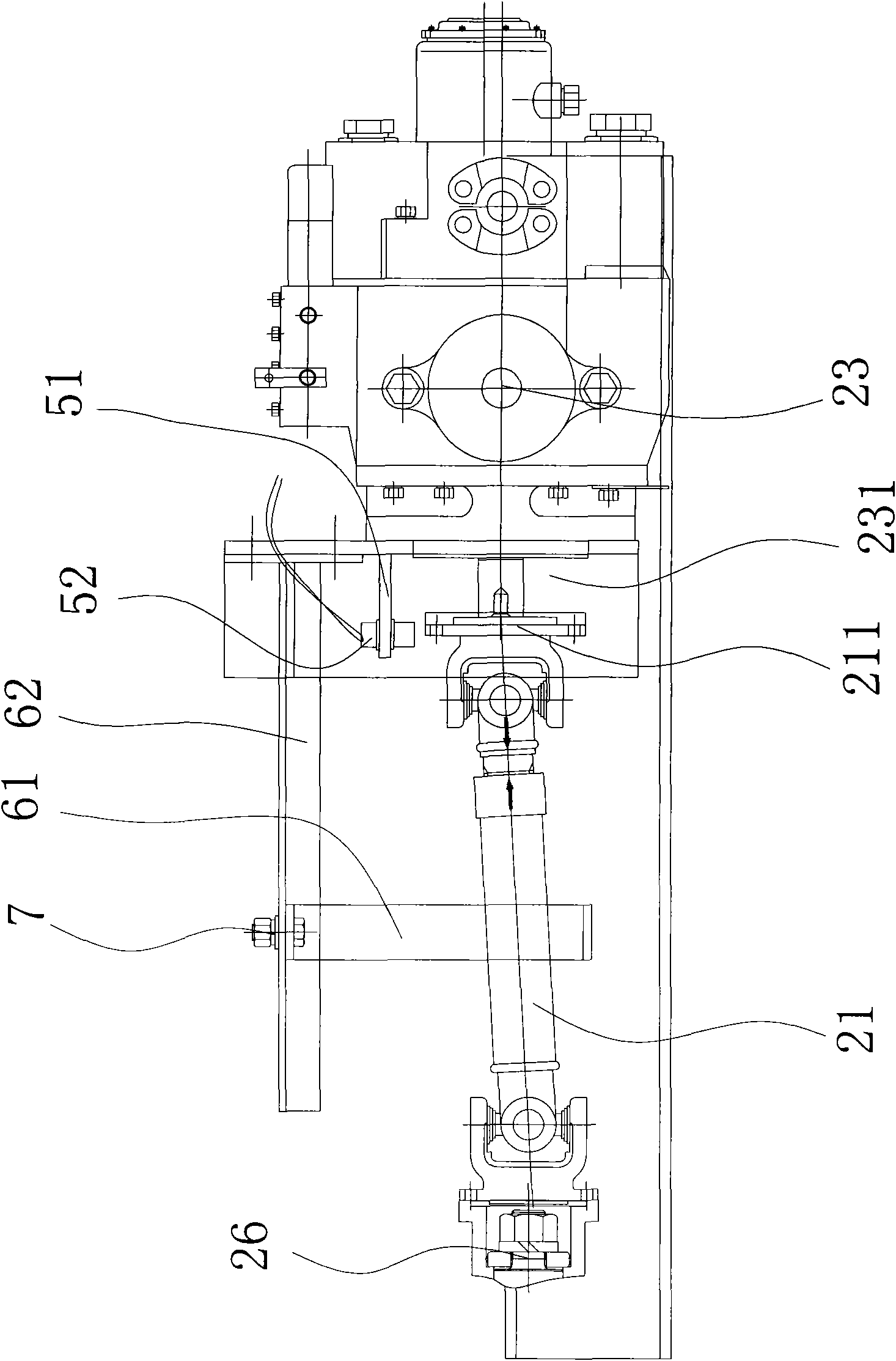 Safety device of transmission shaft of concrete mixer truck