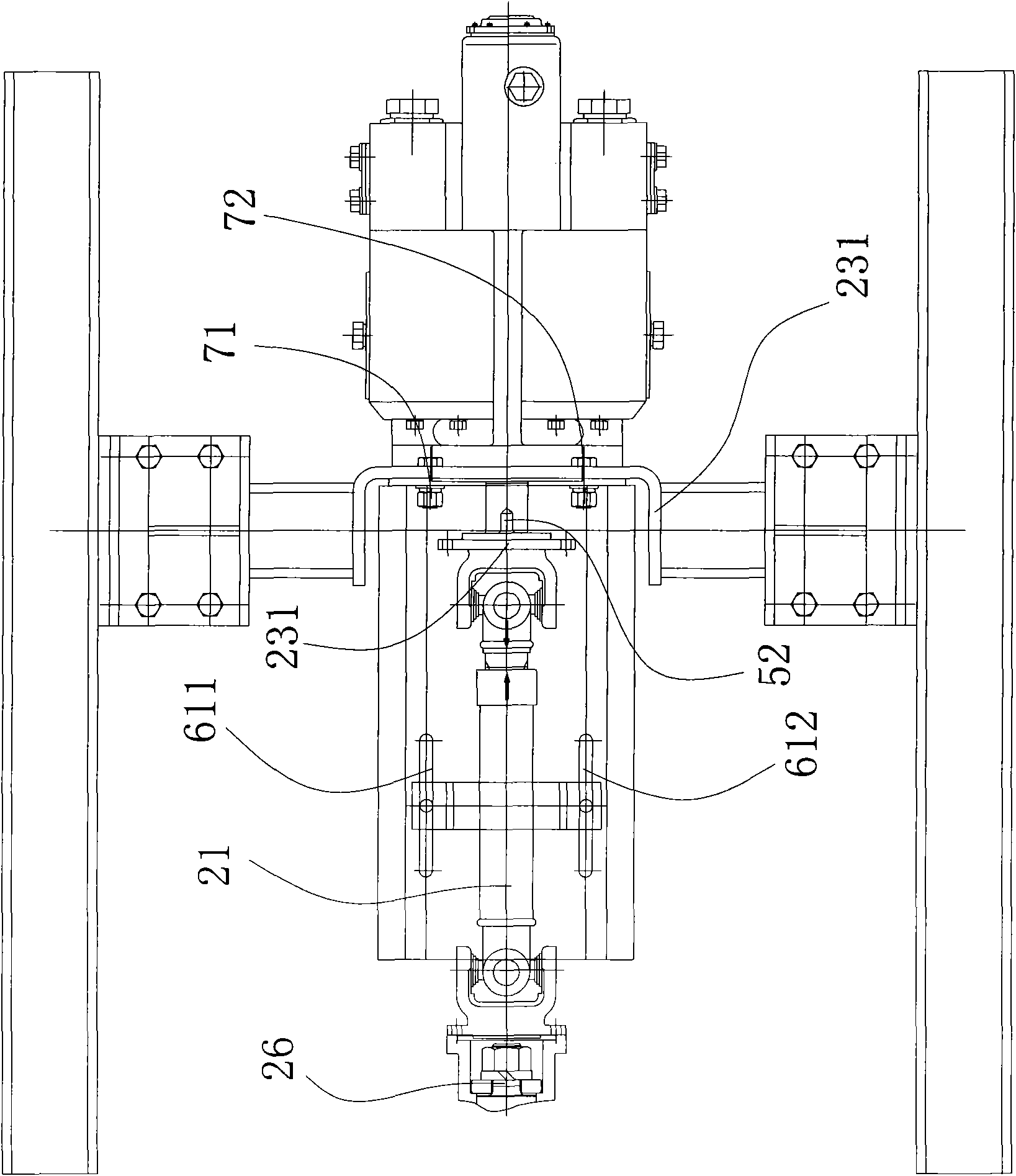 Safety device of transmission shaft of concrete mixer truck