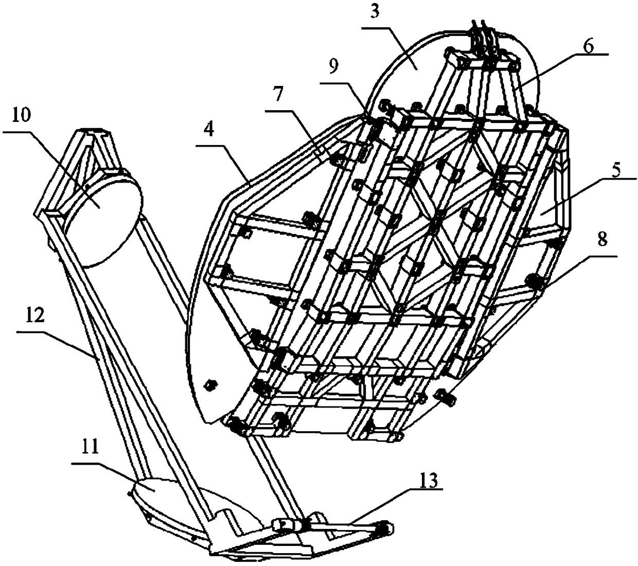 A large-aperture offset feed Cassegrain deployment antenna