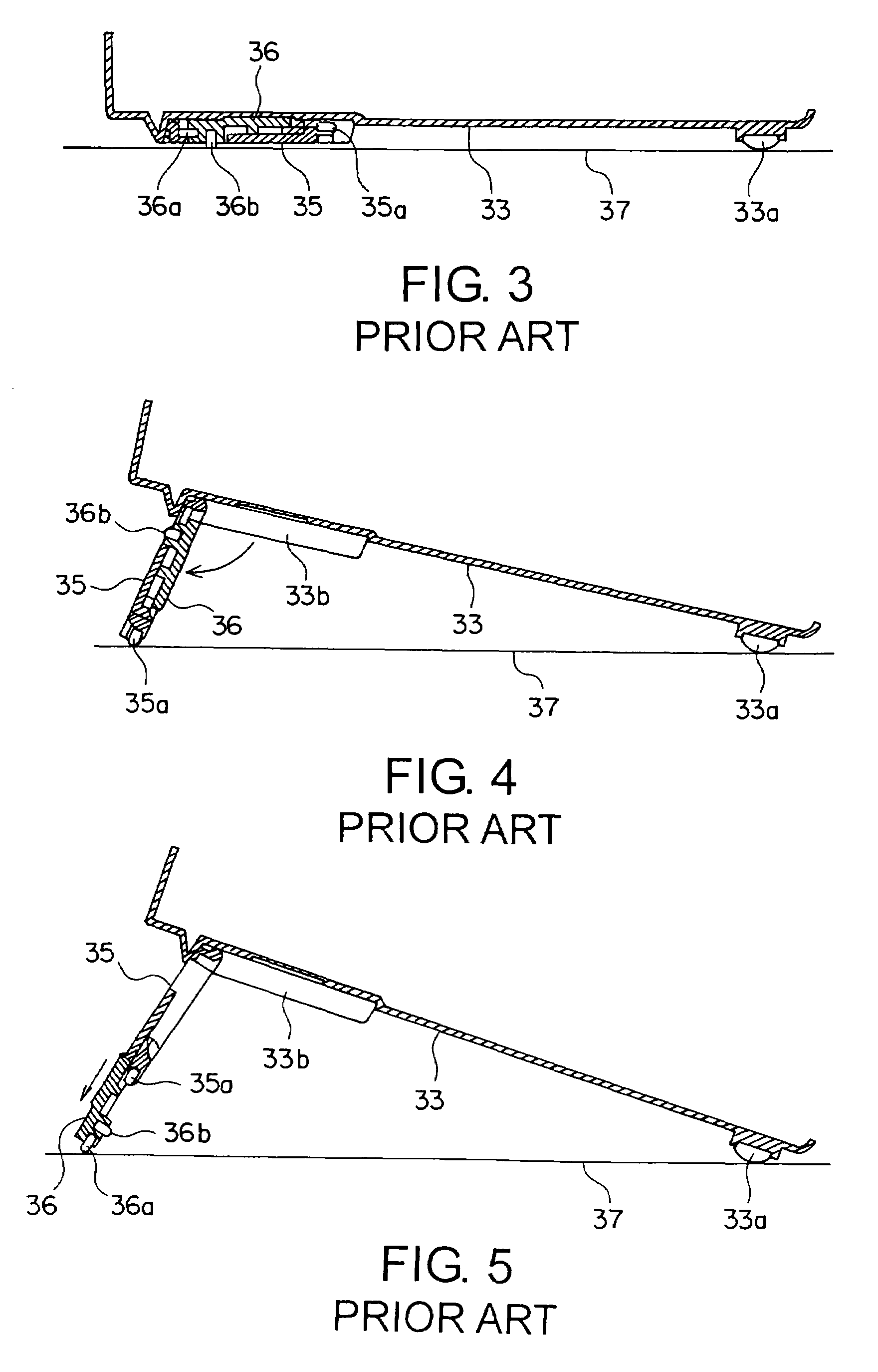 Tilt-leg-breakage prevention mechanism of terminal device