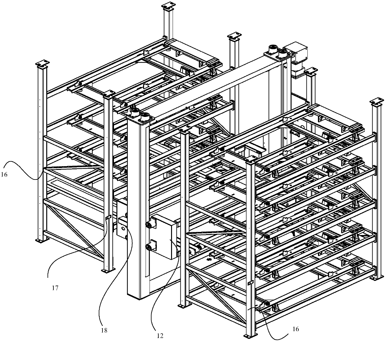 Battery placing and positioning system