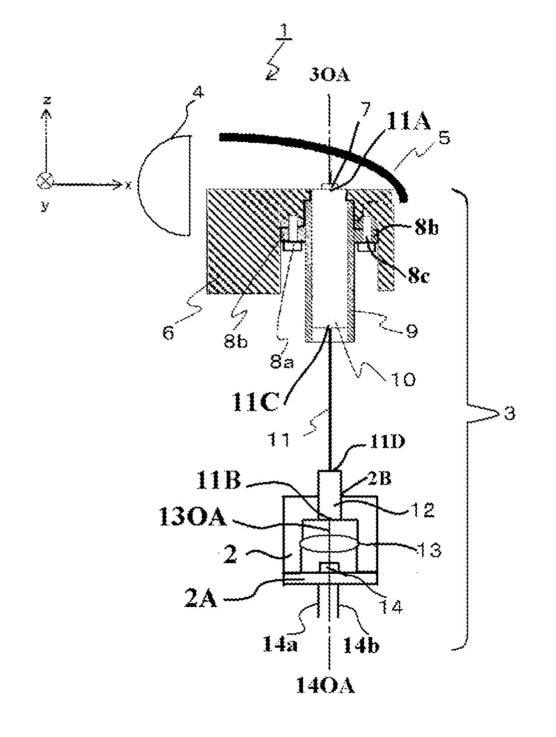 Semiconductor light-emitting apparatus and vehicle headlight