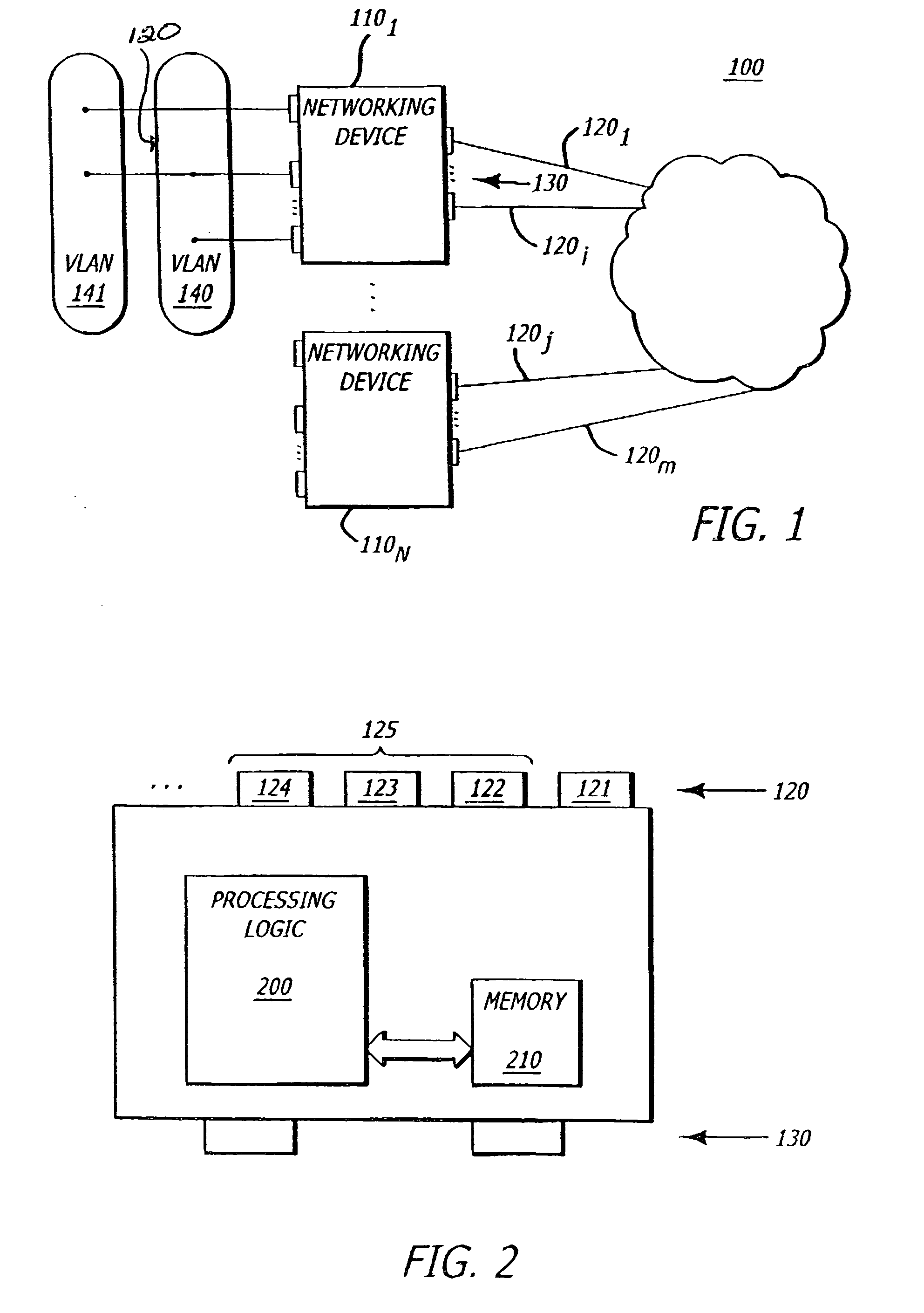 Networking device and method for providing a predictable membership scheme for policy-based VLANs