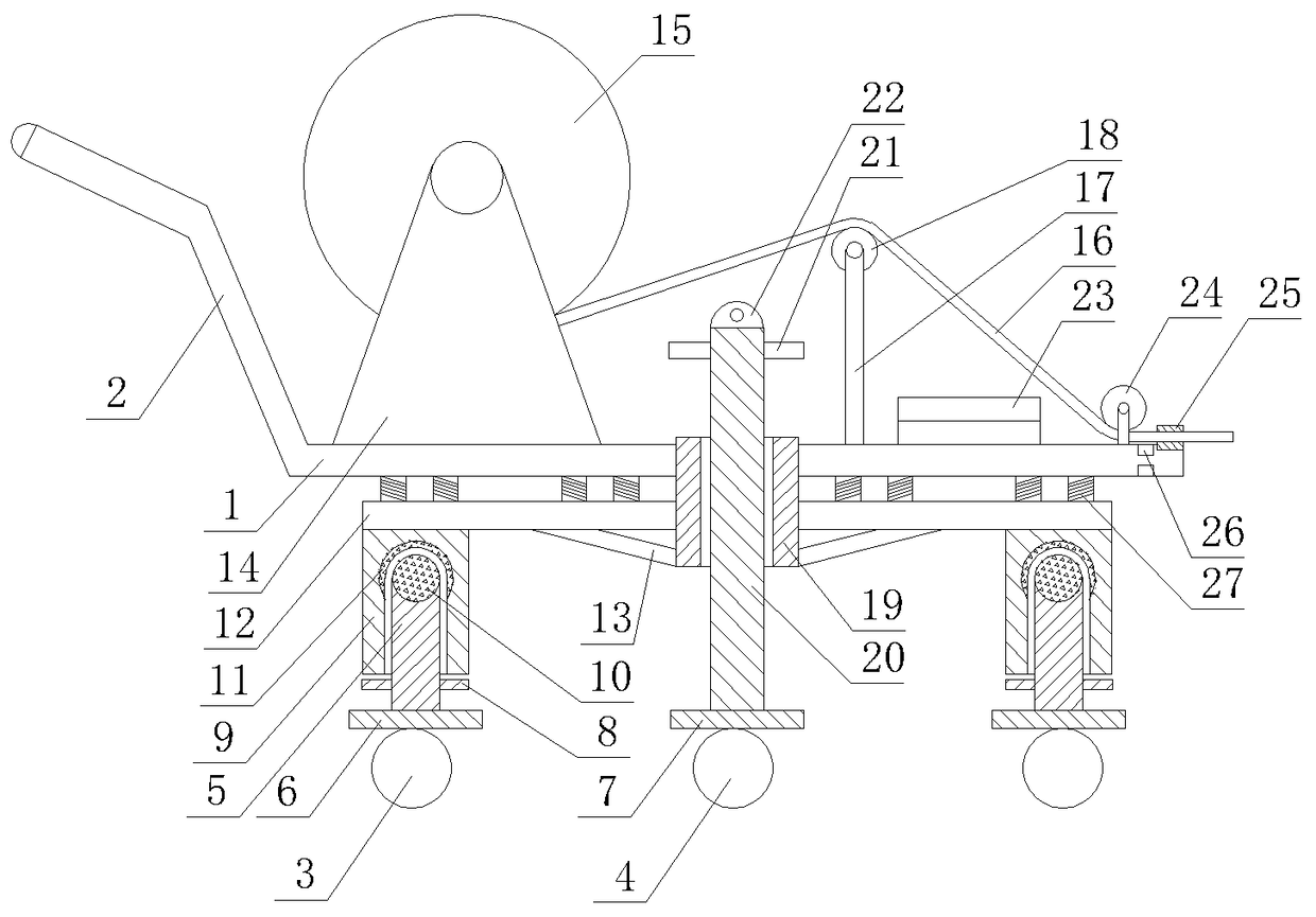 Rapid paying-off device applied to distribution network of grain-producing area