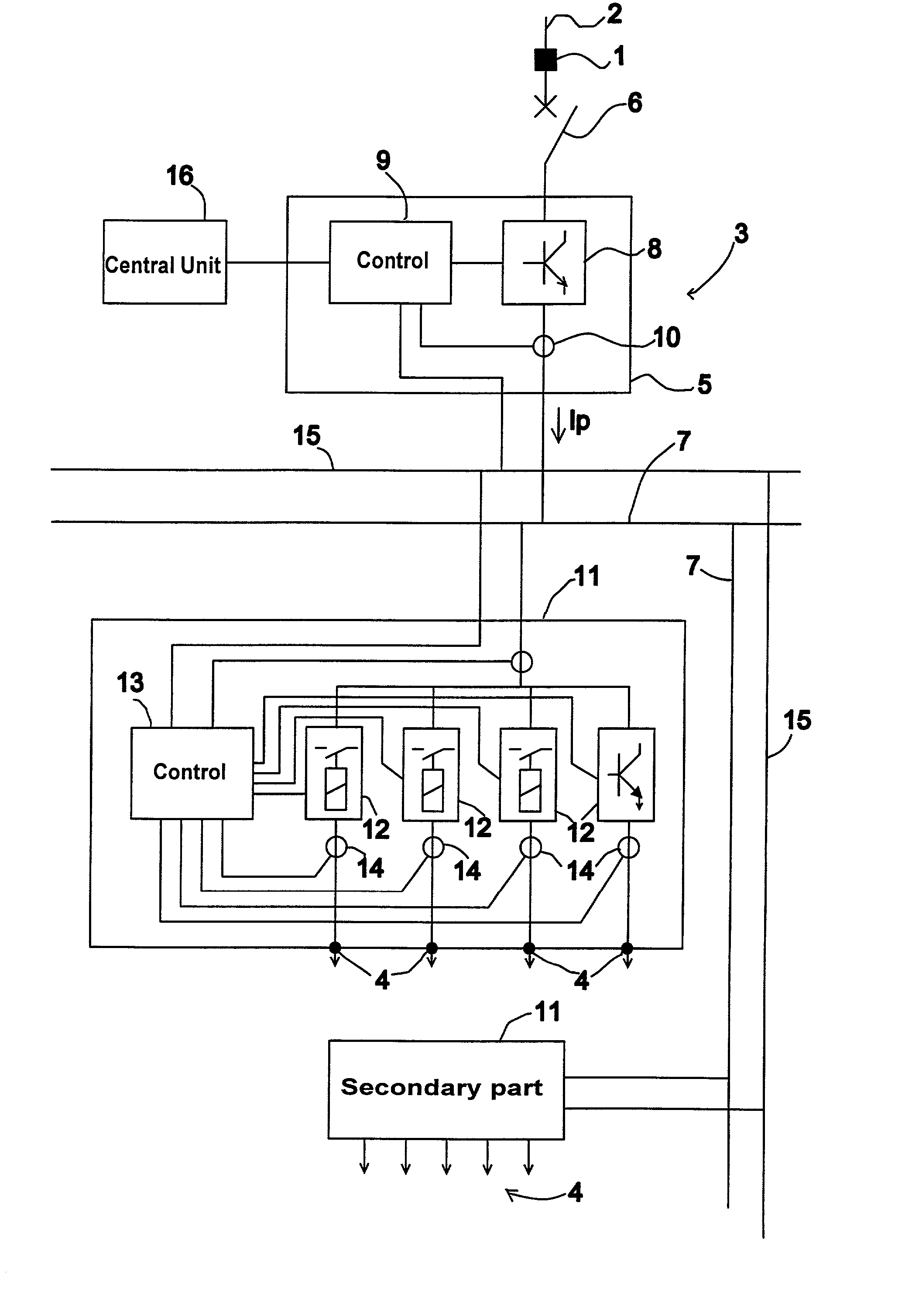 Electric distribution device, installation comprising such a device, and electrical protection process