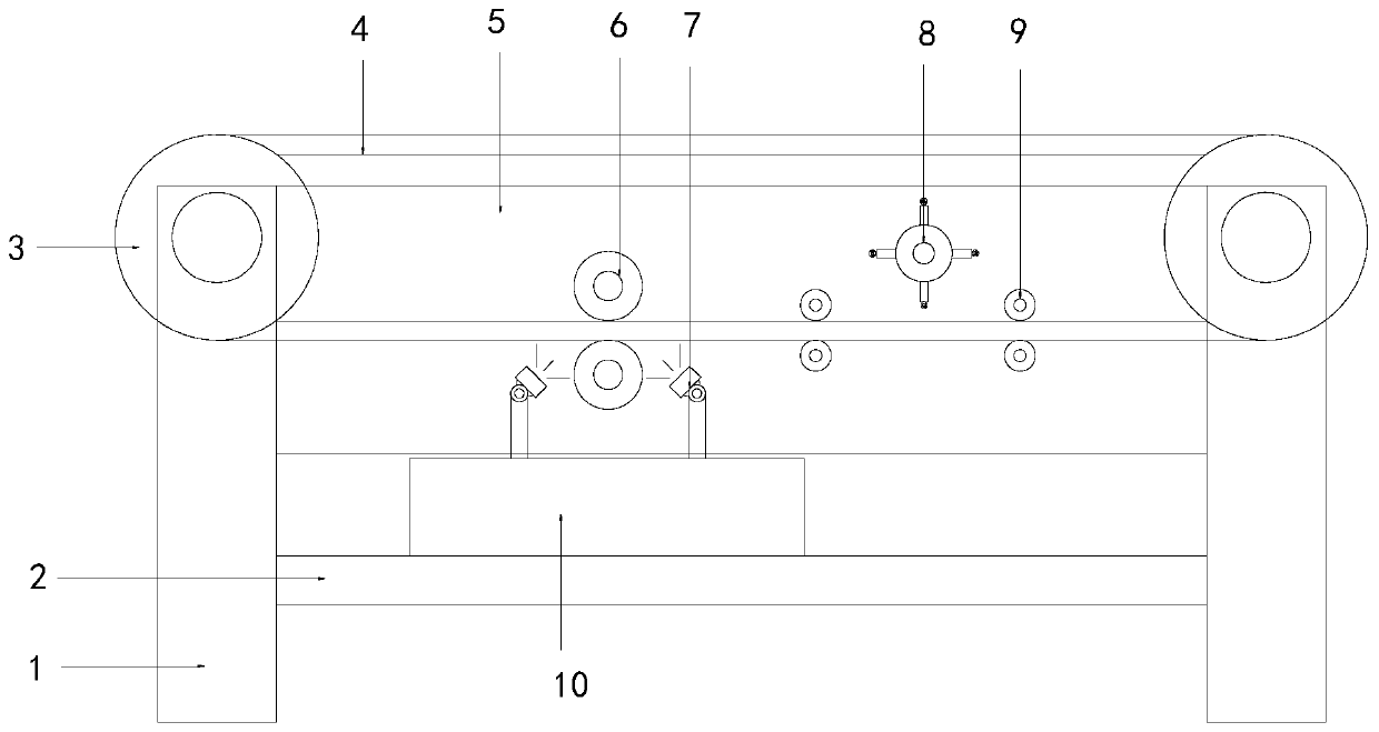 Assembly line belt cleaning machine