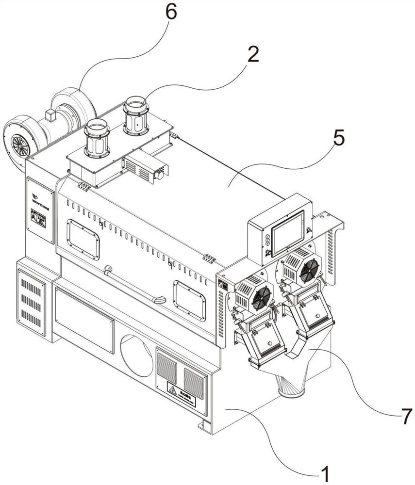 Intelligent flexible bran and fine broken rice separator