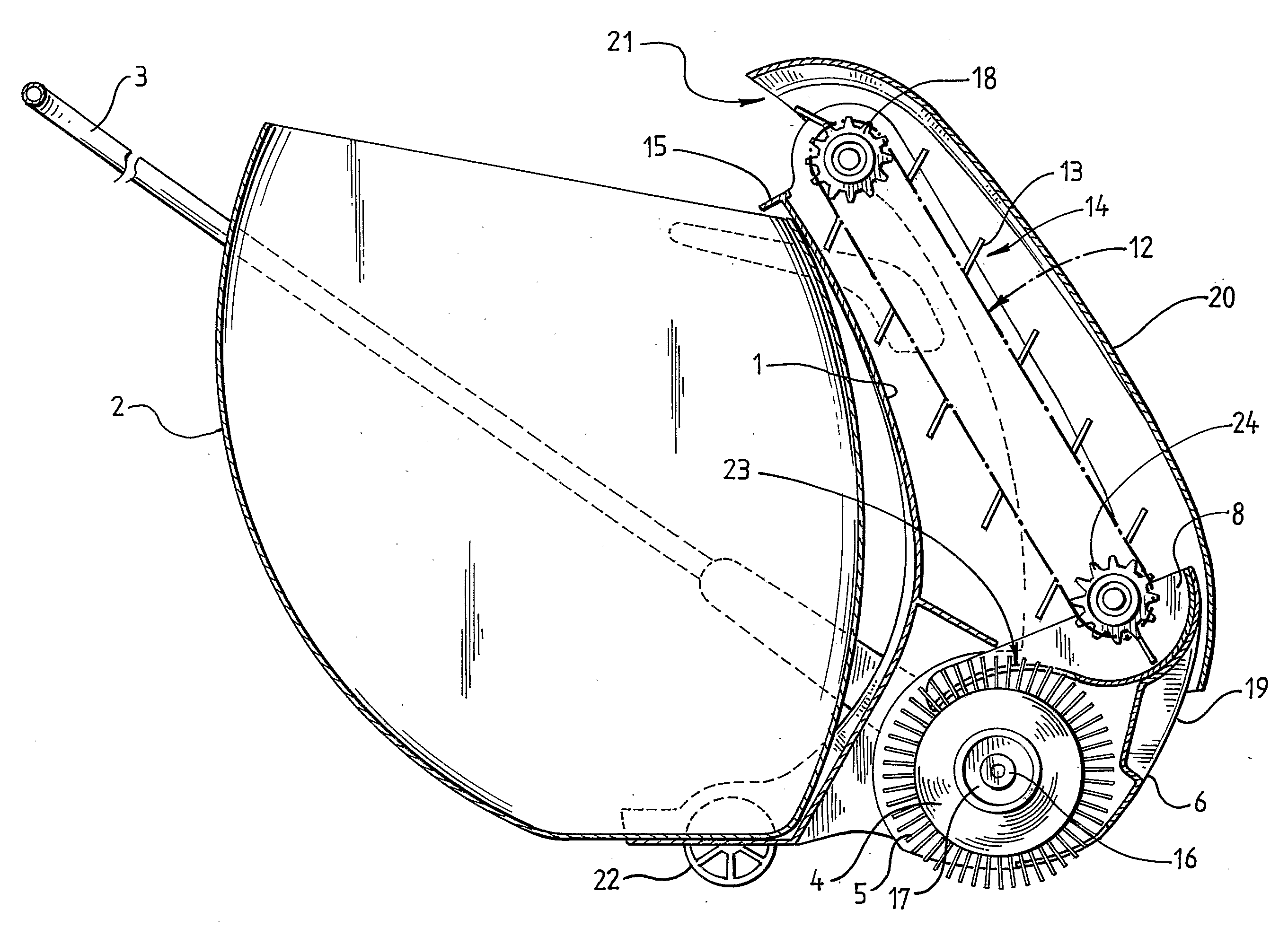 Leaf and debris sweeper