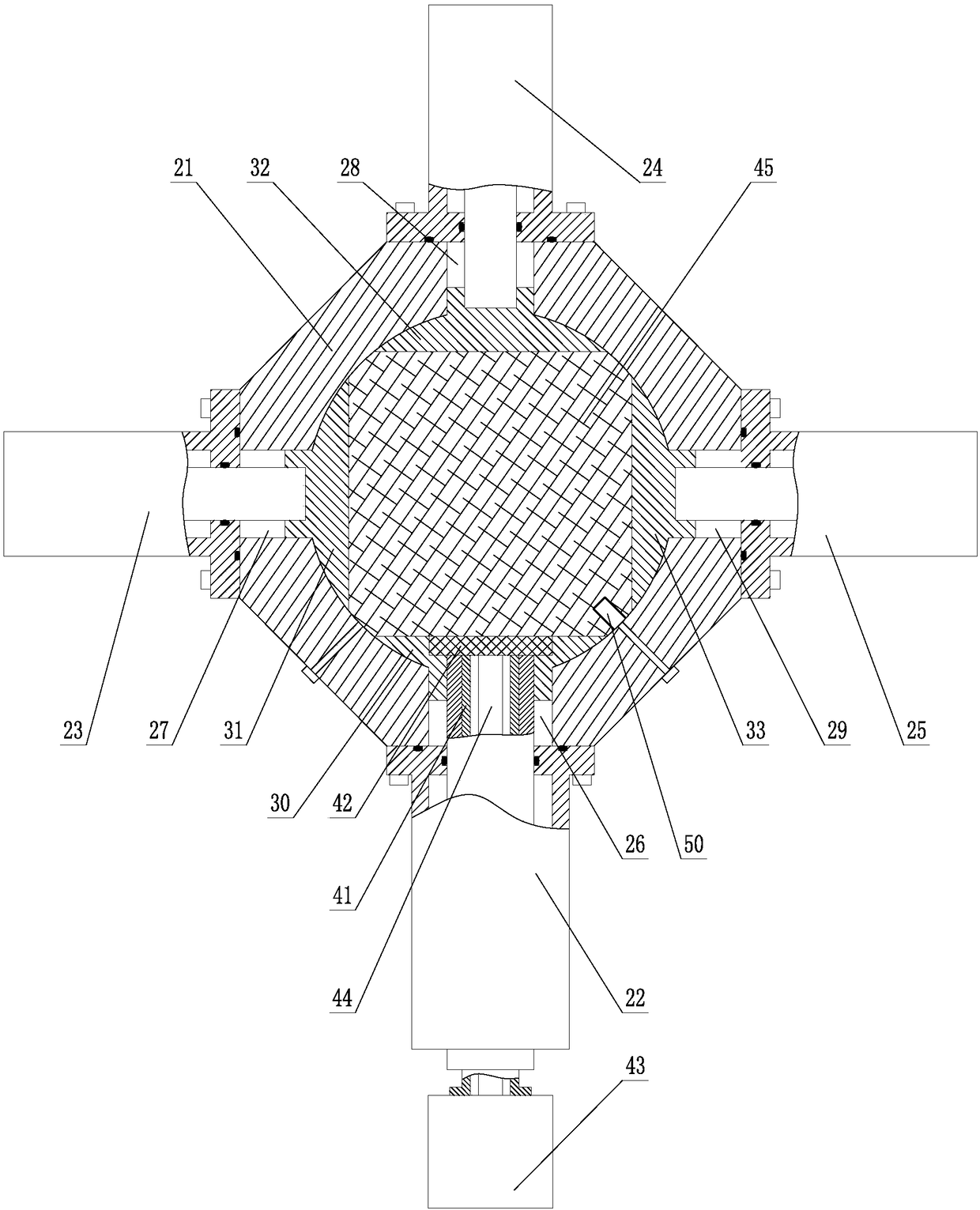 Coal and rock mass multi-field coupling integrated testing device based on drilling bit method