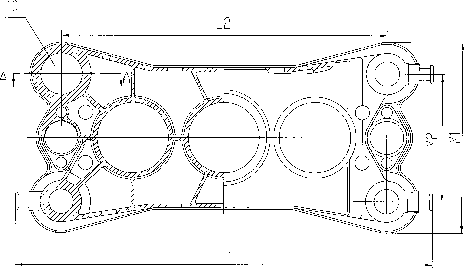 Method for processing pressing sleeve hole of large diameter in top and bottom cross member of oil press