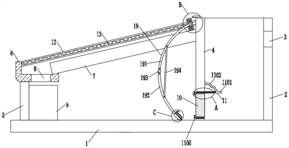 Catkin cleaning device for solar panel