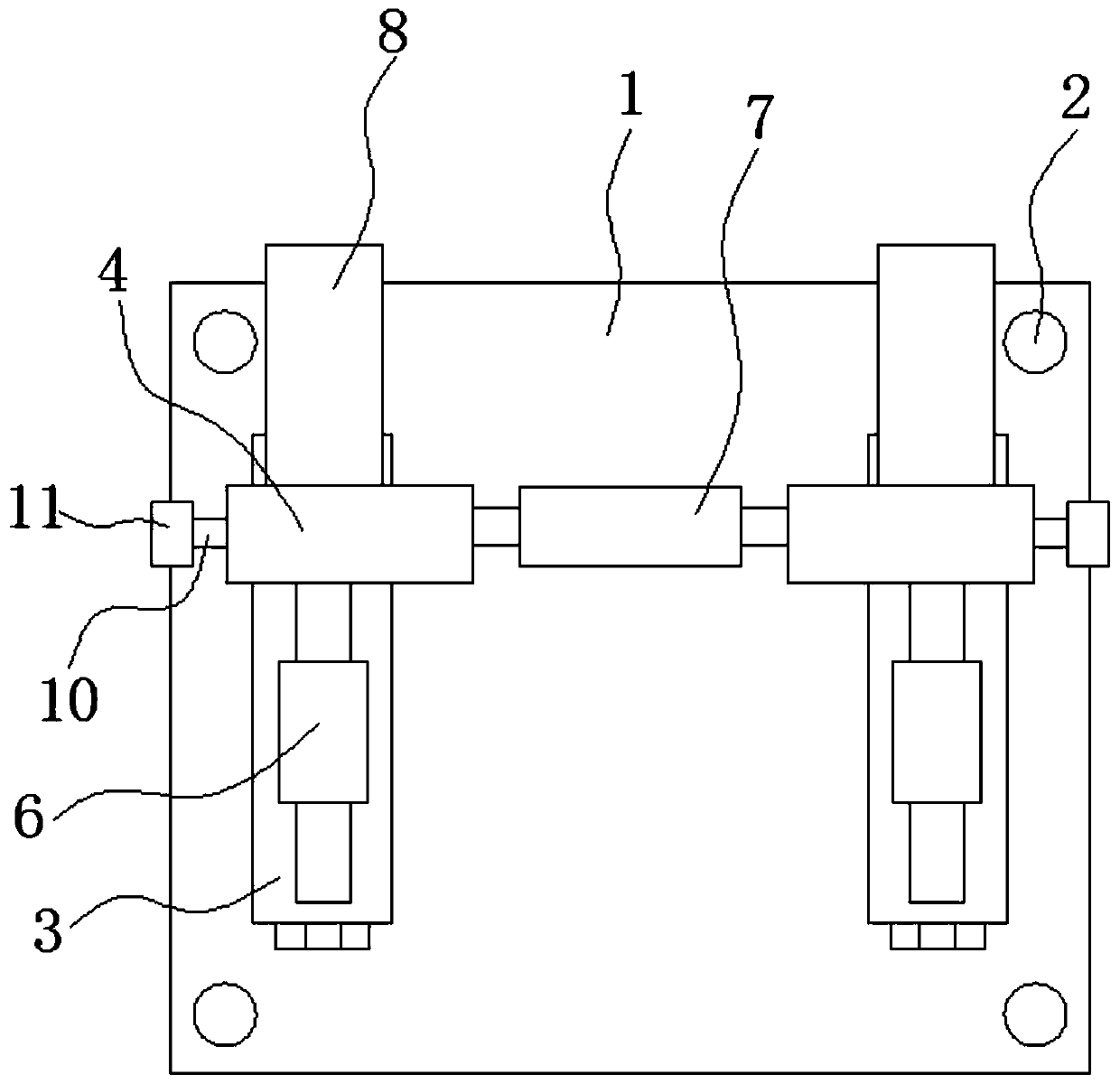 An optical fiber terminal box placement frame