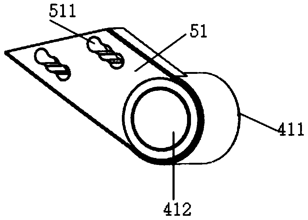 A bone conduction earphone mounted on sunglasses