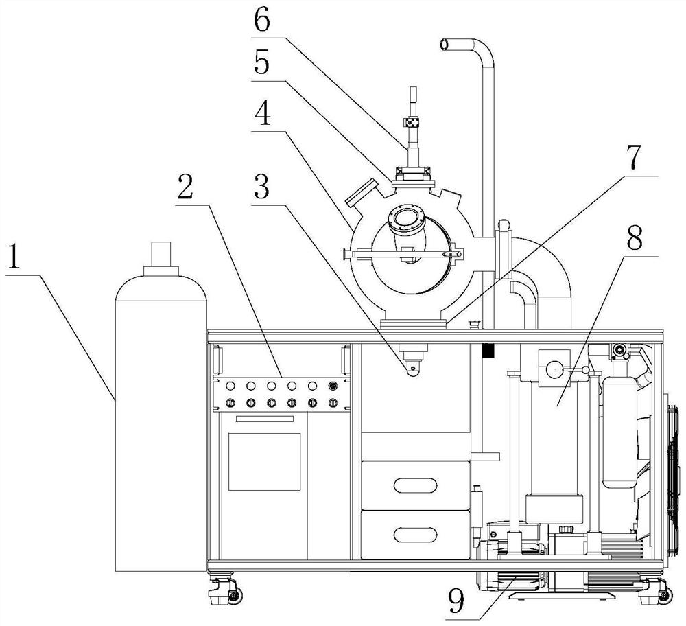 Vacuum efficient electric arc melting furnace system