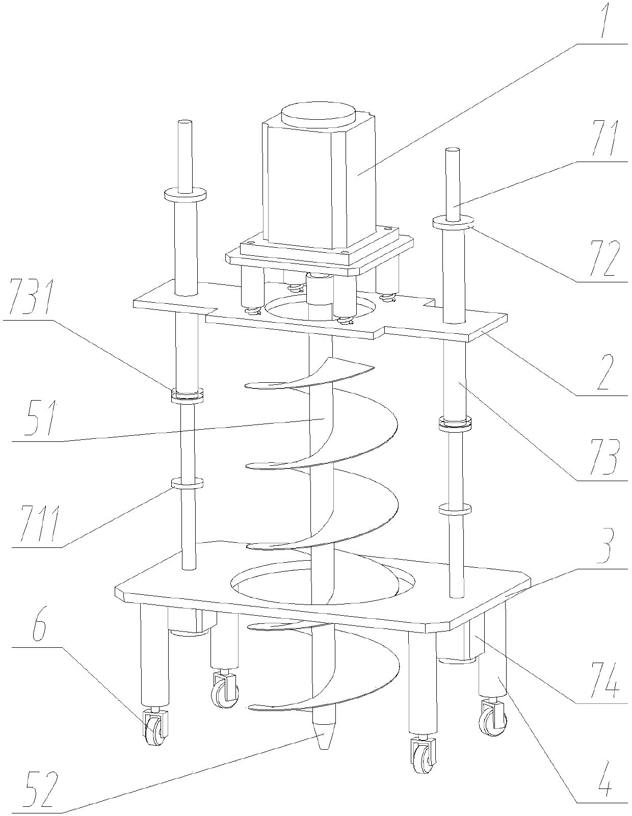 Plant hole digging device for forestry