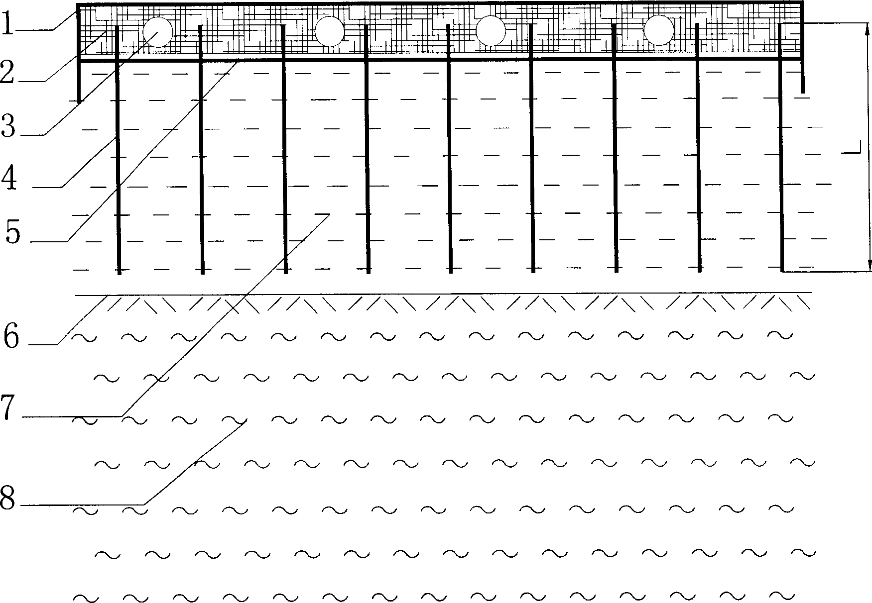 Quick reinforcing method and its reinforcing device super soft weak soil